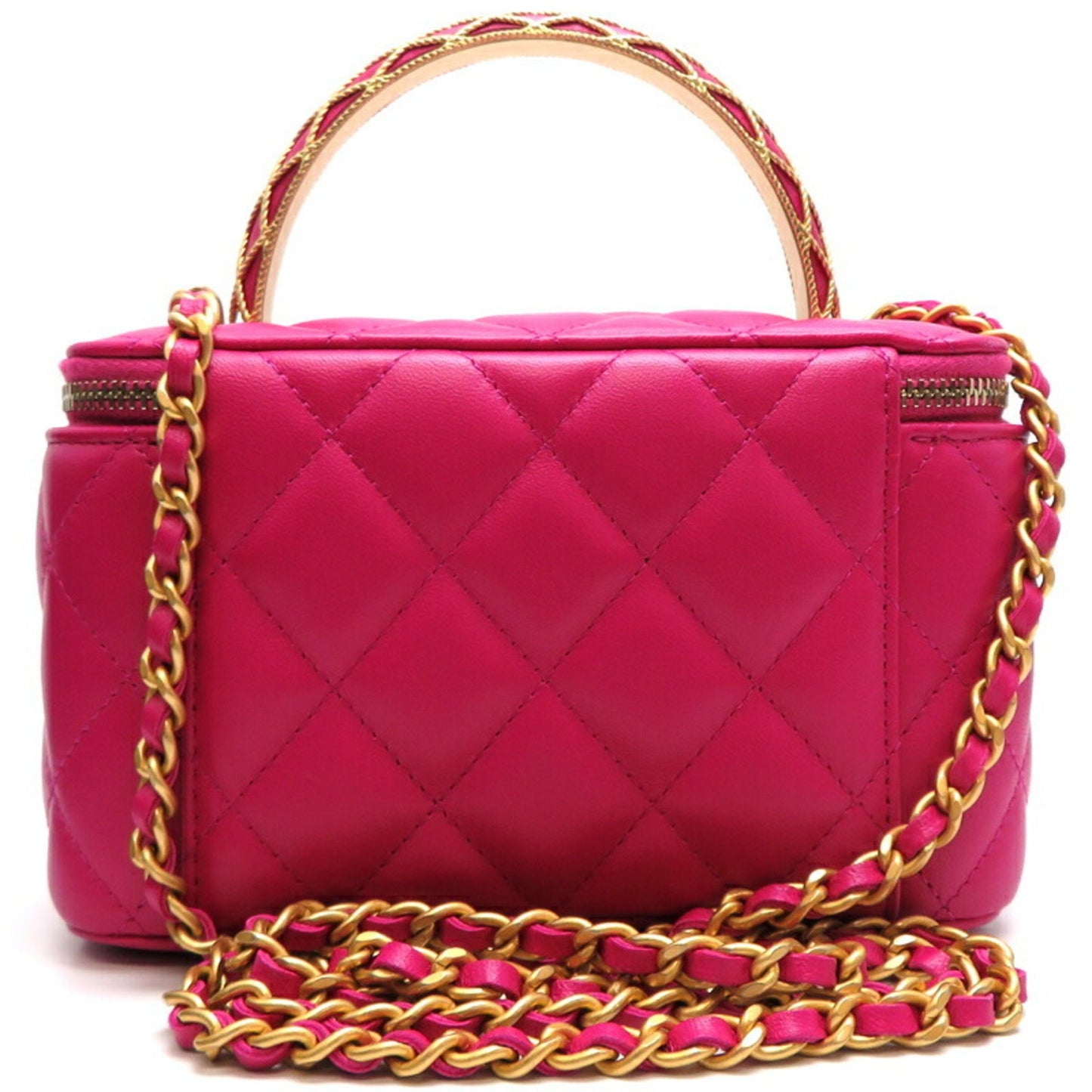 Chanel Vanity Pink Leather Shoulder Bag