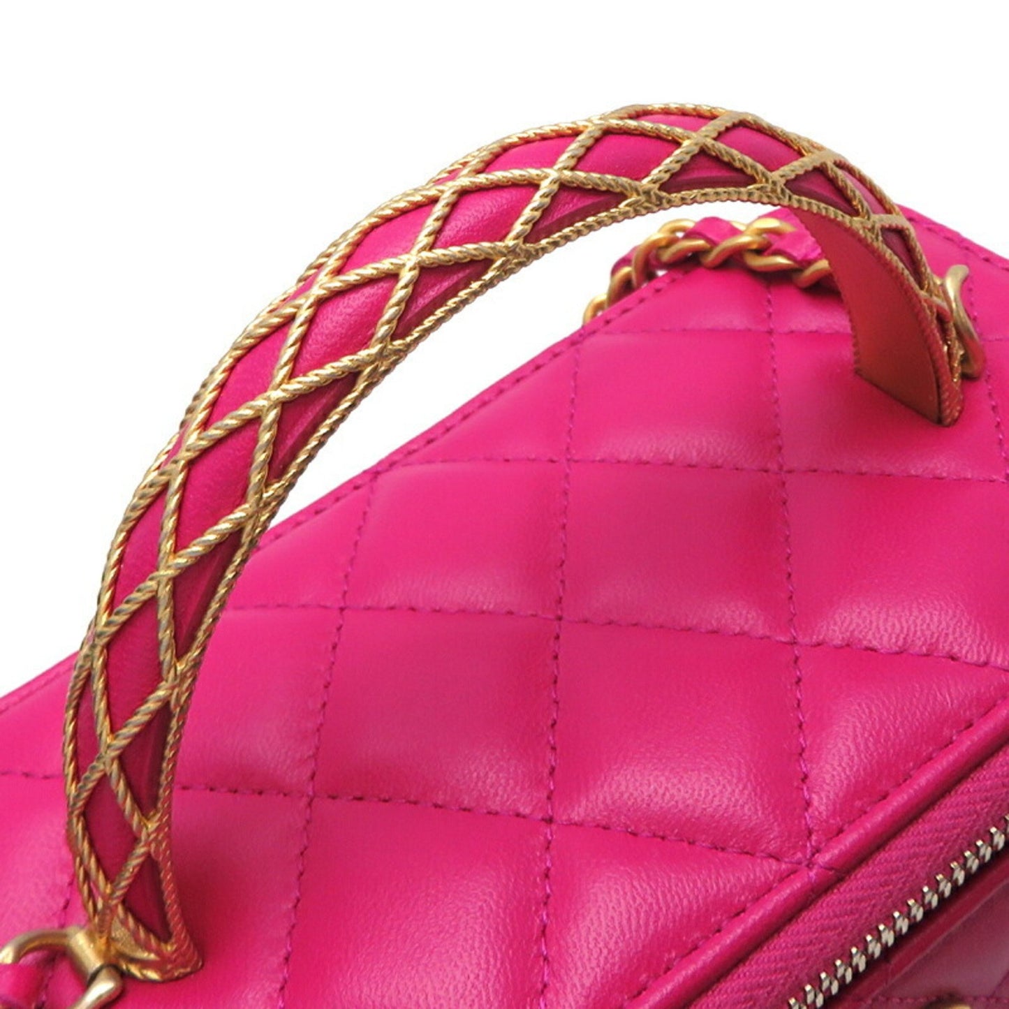 Chanel Vanity Pink Leather Shoulder Bag