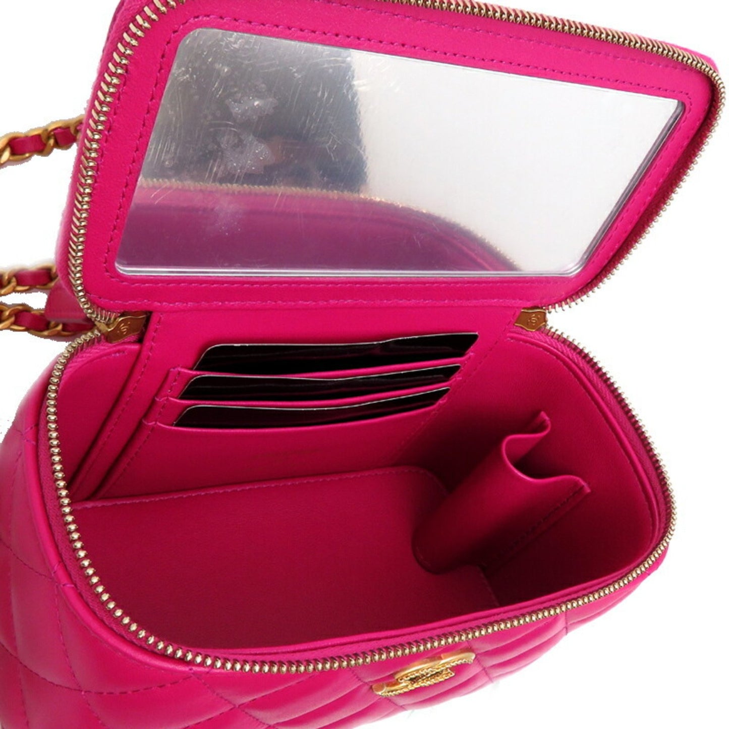 Chanel Vanity Pink Leather Shoulder Bag