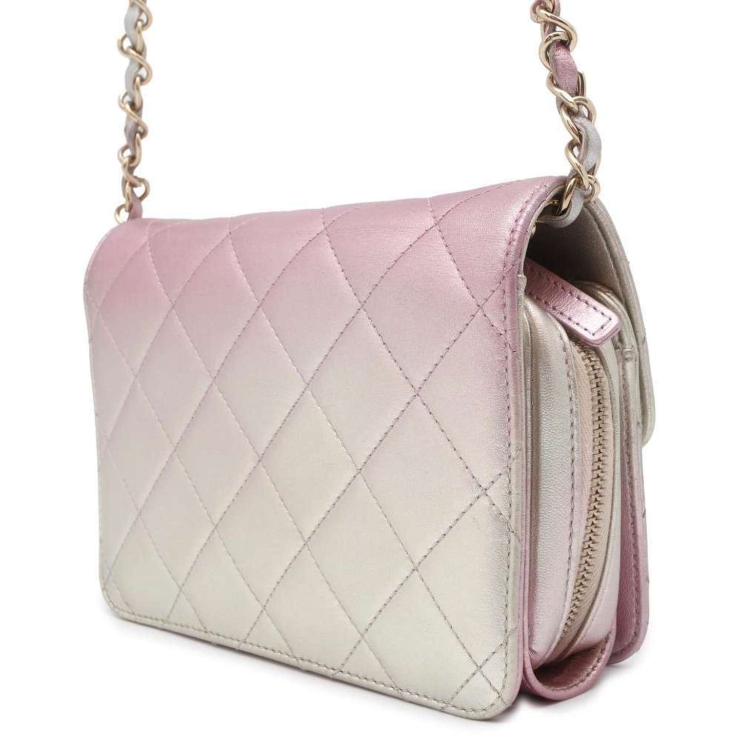 Chanel Matelassé Pink Leather Shoulder Bag