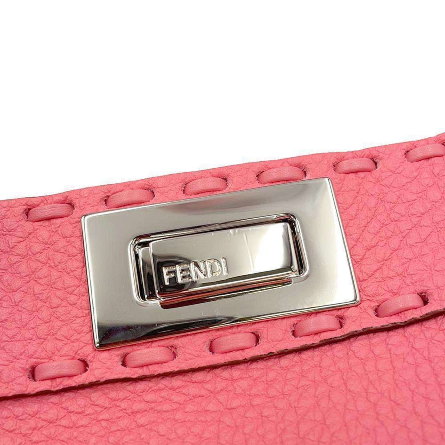 Fendi Peekaboo Pink Leather Hand Bag