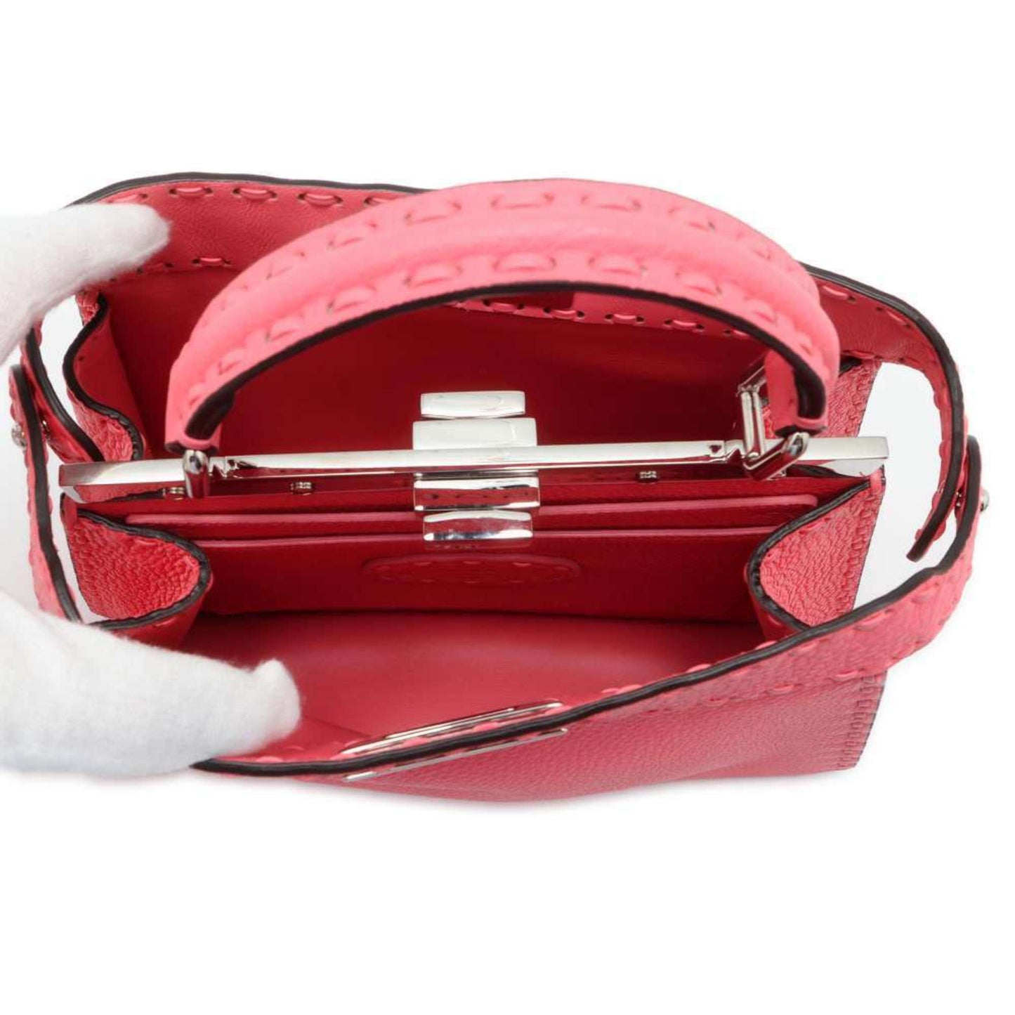 Fendi Peekaboo Pink Leather Hand Bag