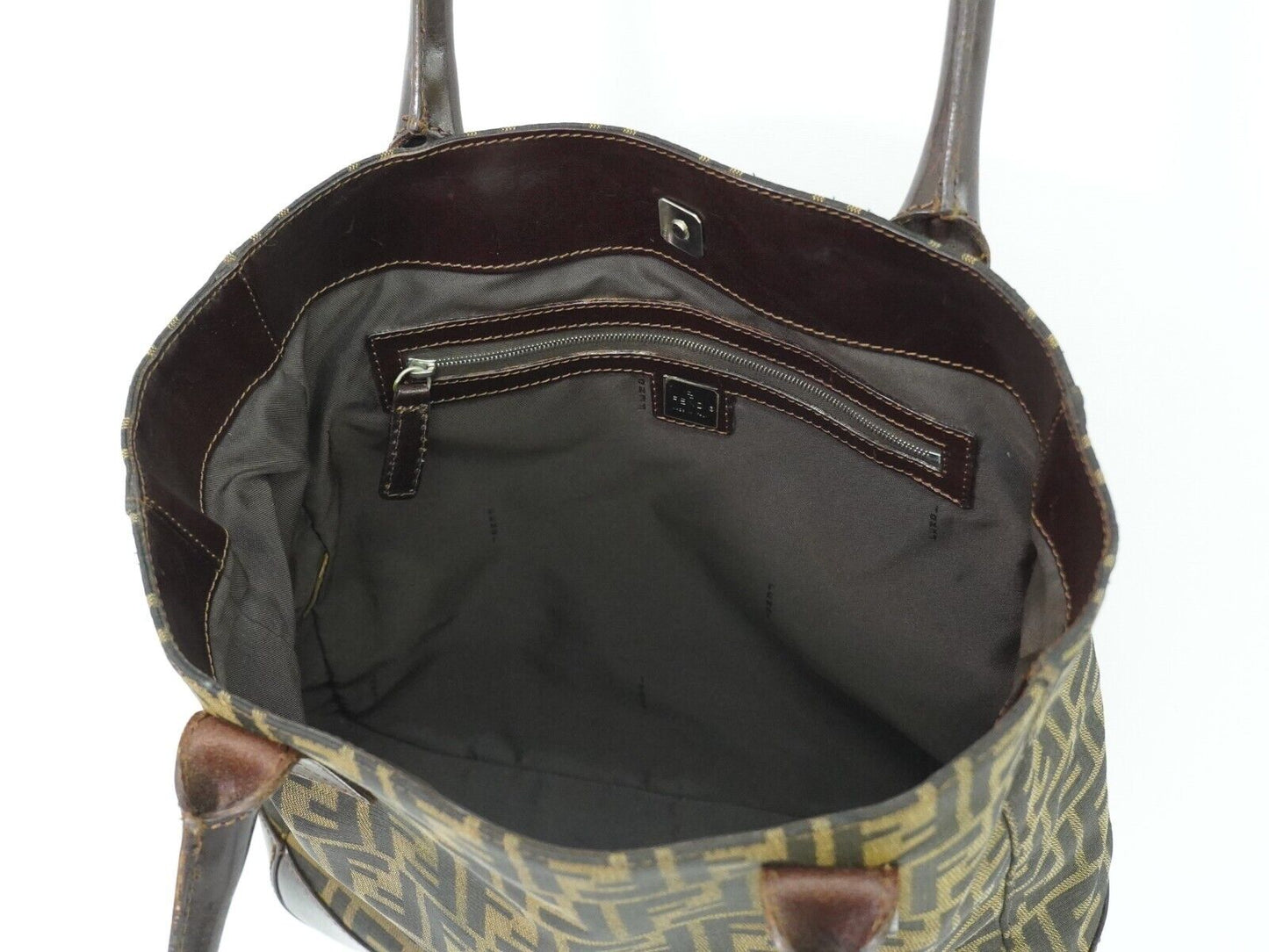 Fendi Zucca Black Canvas Hand Bag