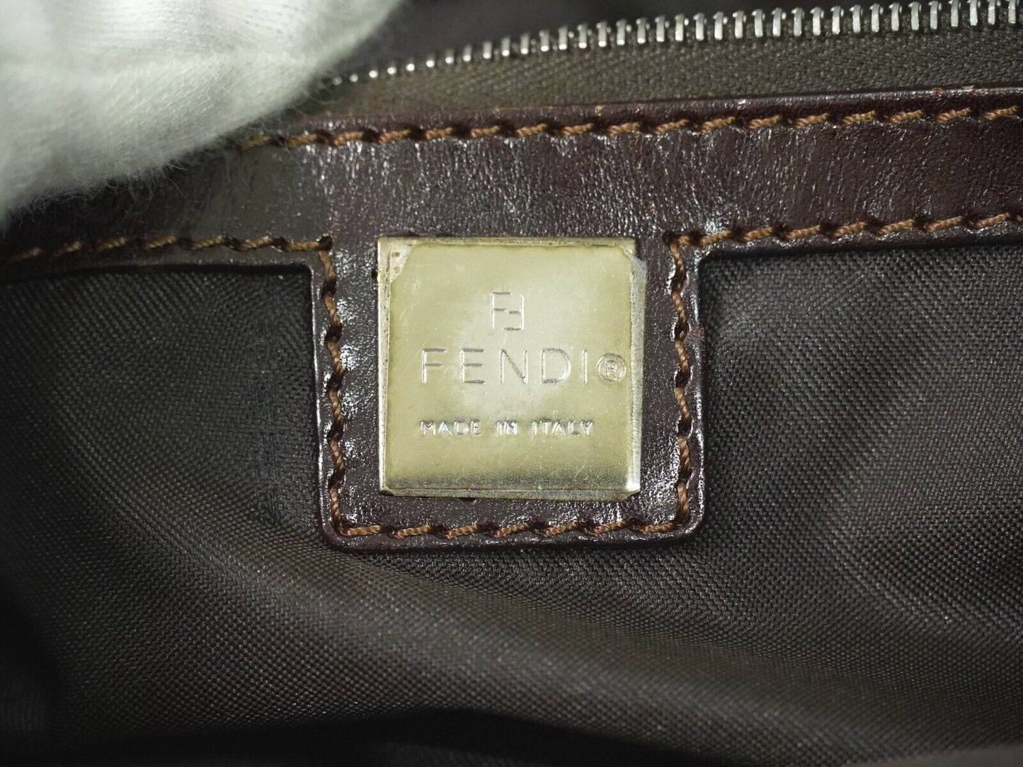 Fendi Zucca Black Canvas Hand Bag