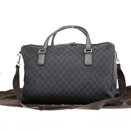 Gucci Guccissima Black Canvas Travel Bag