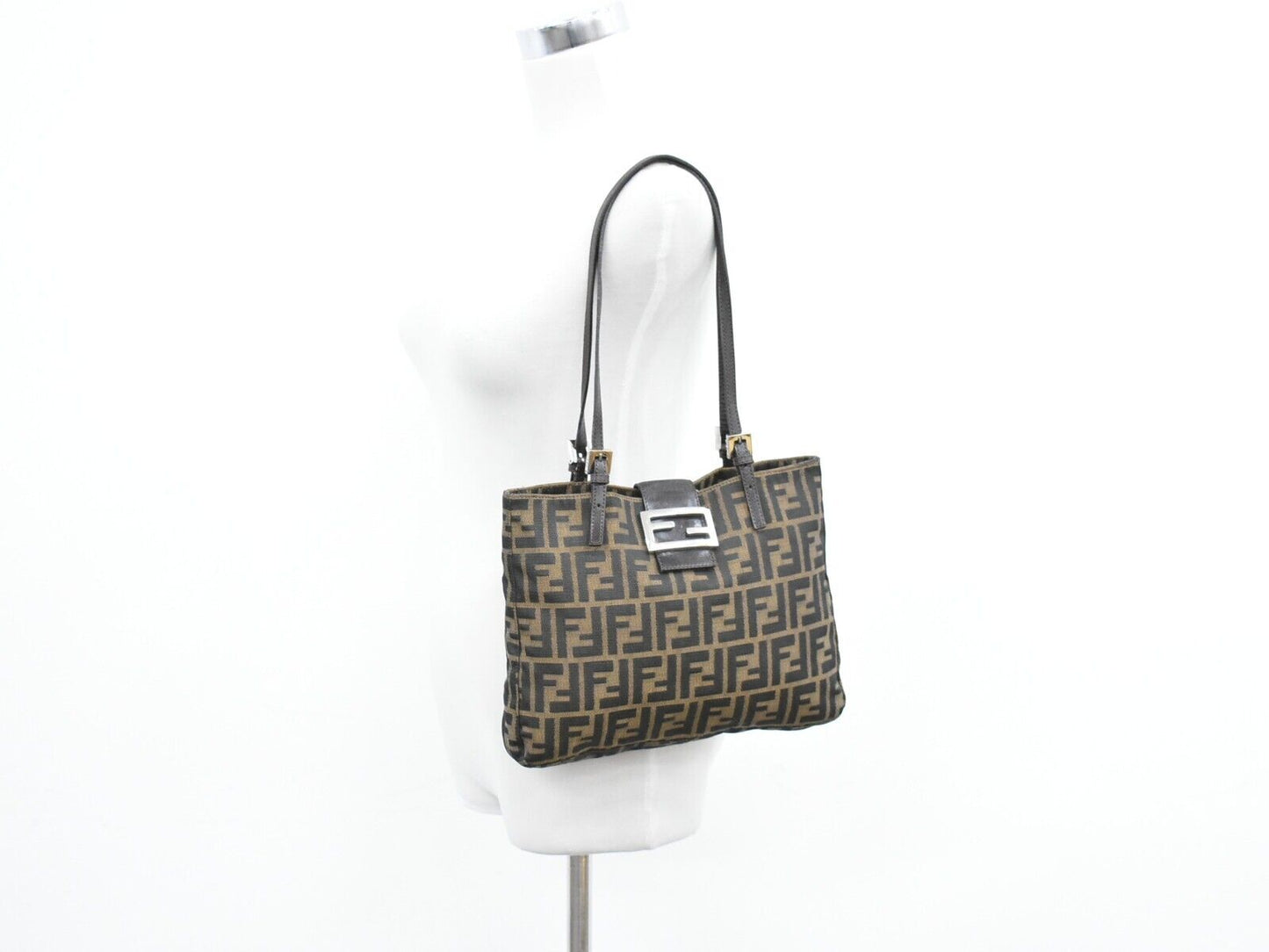 Fendi Zucca Brown Canvas Tote Bag