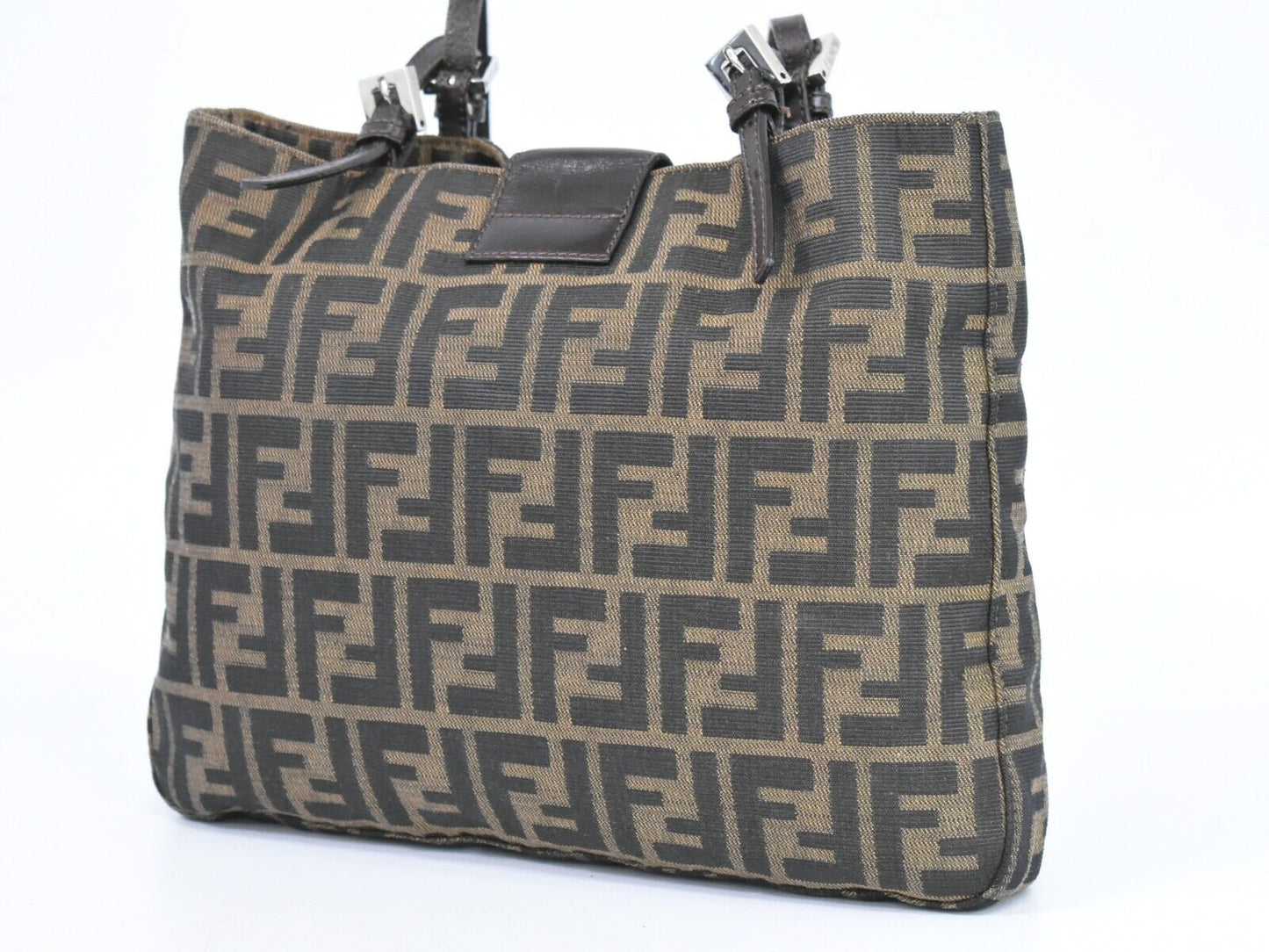 Fendi Zucca Brown Canvas Tote Bag