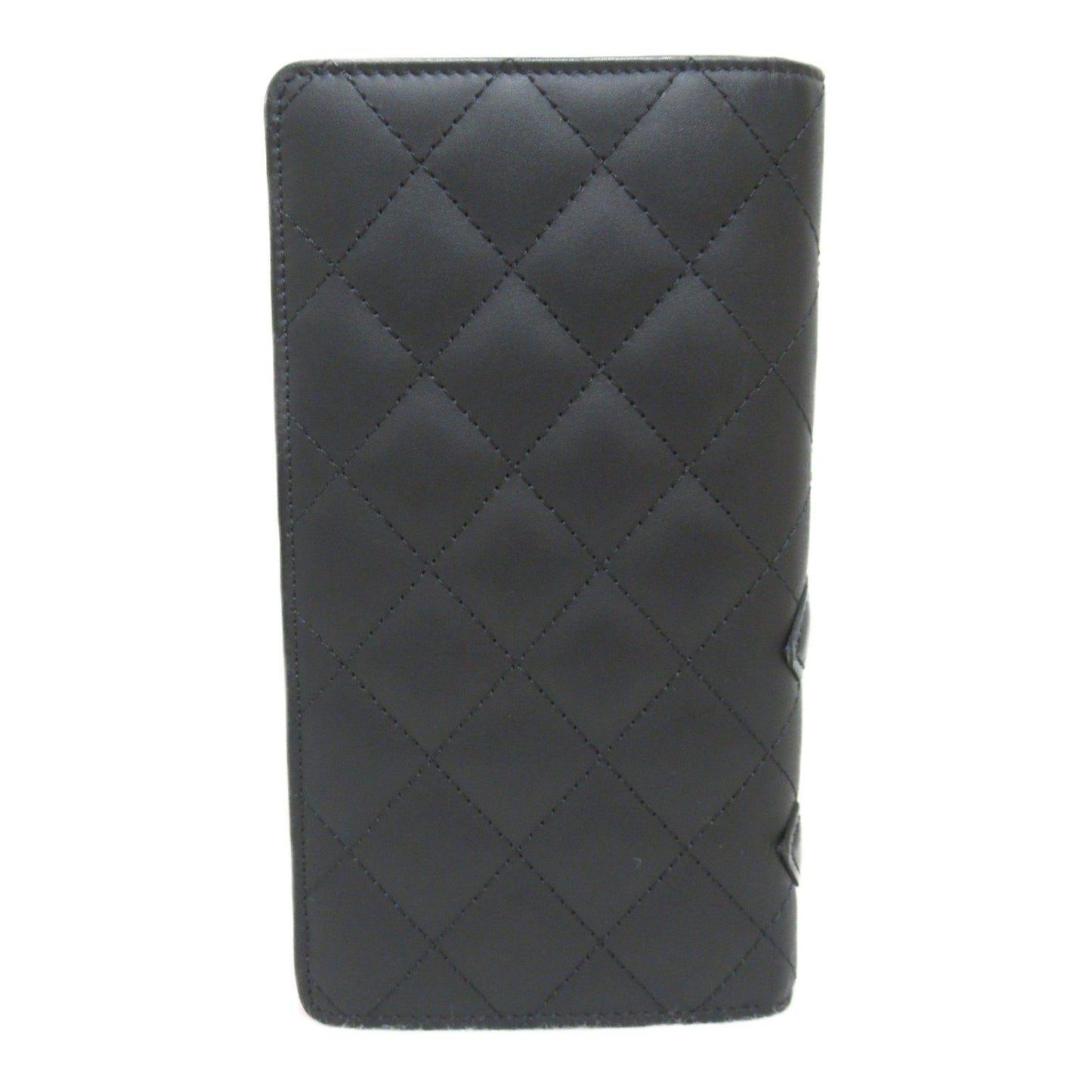 Chanel Cambon line Black Leather Wallet Accessories