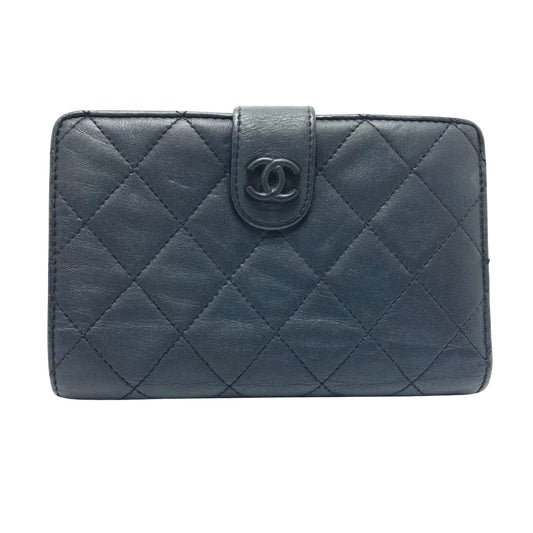 Chanel Matelassé Black Leather Wallet Accessories