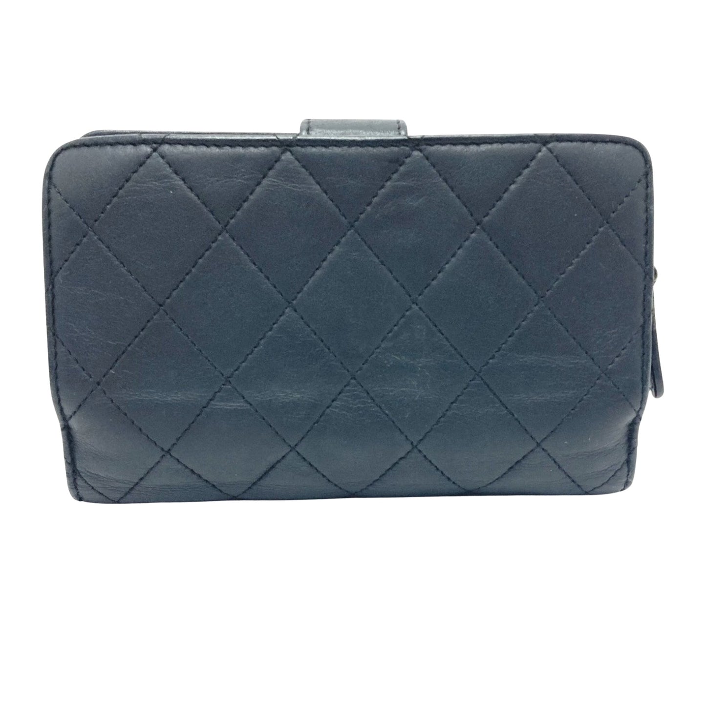 Chanel Matelassé Black Leather Wallet Accessories