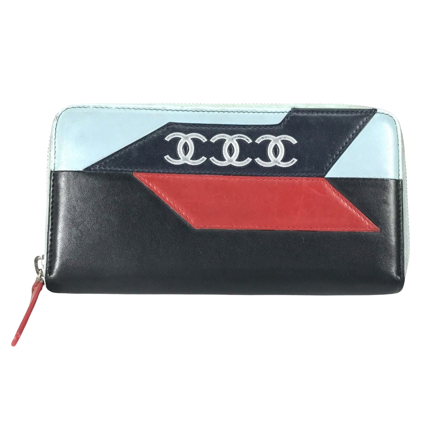 Chanel Triple coco Black Leather Wallet Accessories