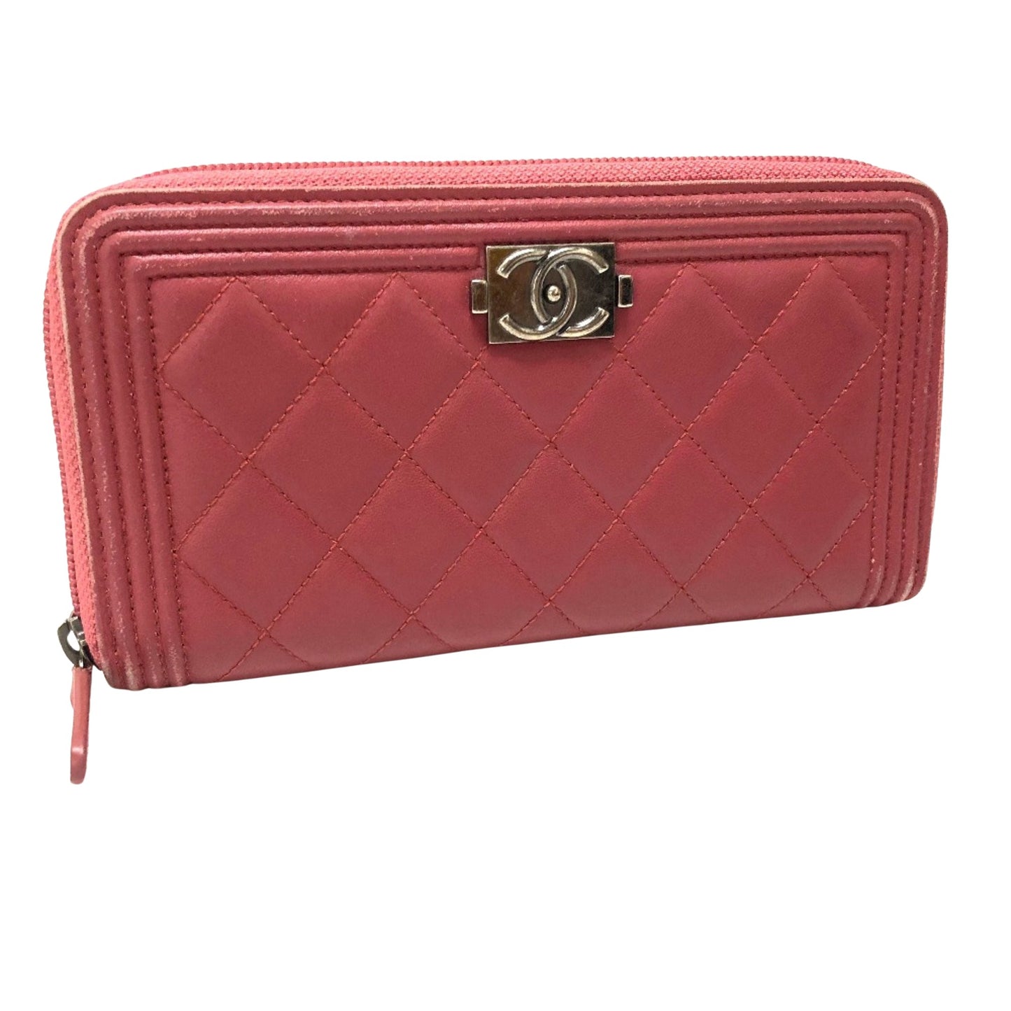 Chanel Boy Pink Leather Wallet Accessories