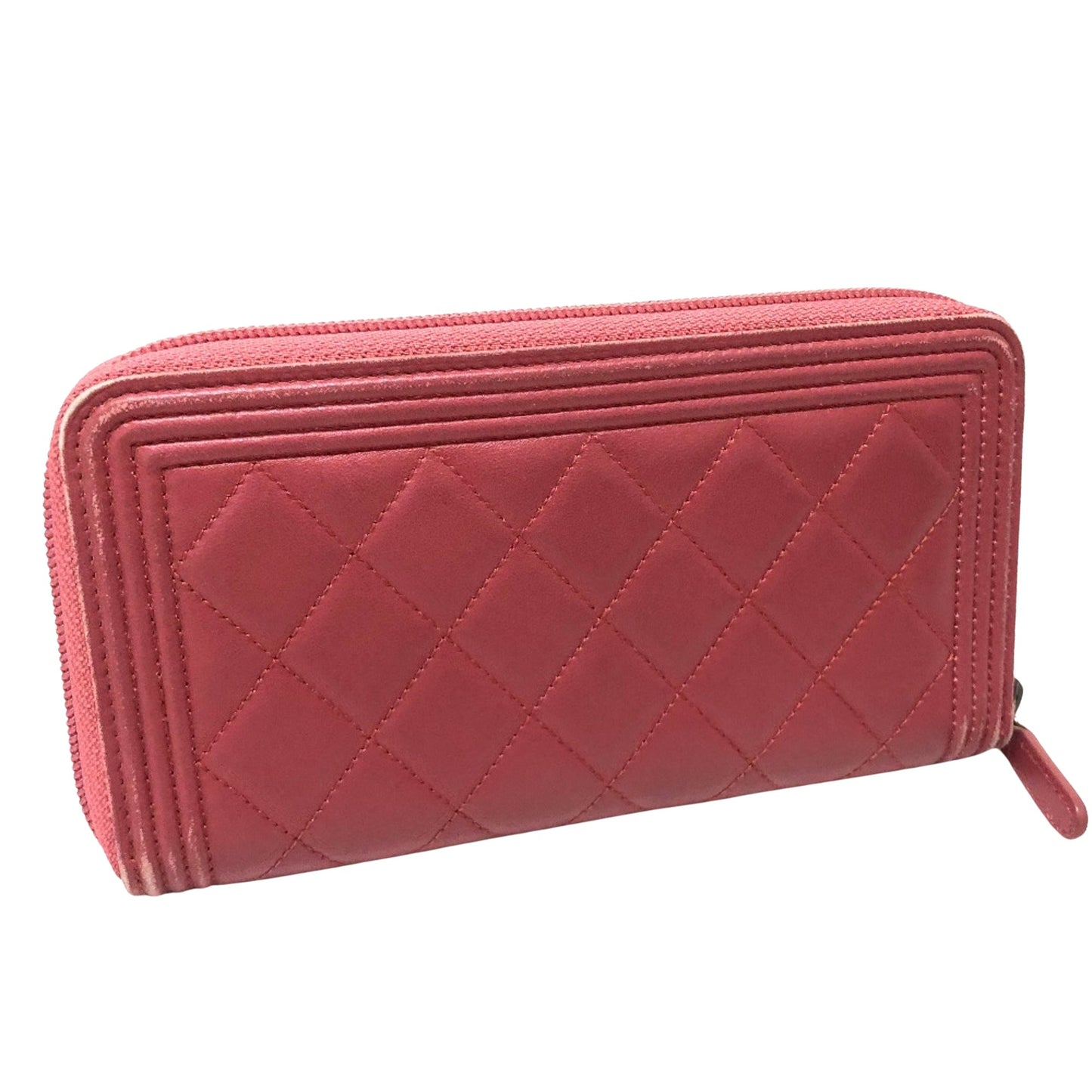 Chanel Boy Pink Leather Wallet Accessories