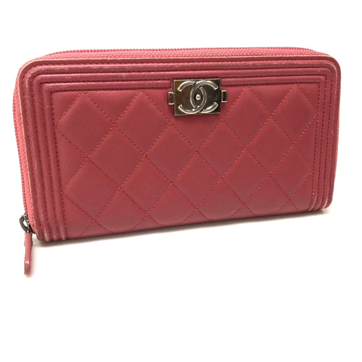 Chanel Boy Pink Leather Wallet Accessories