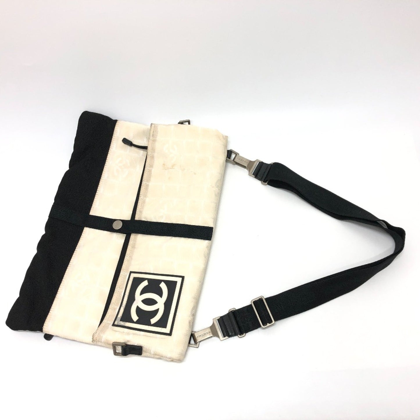 Chanel Sport line Beige Canvas Shoulder Bag