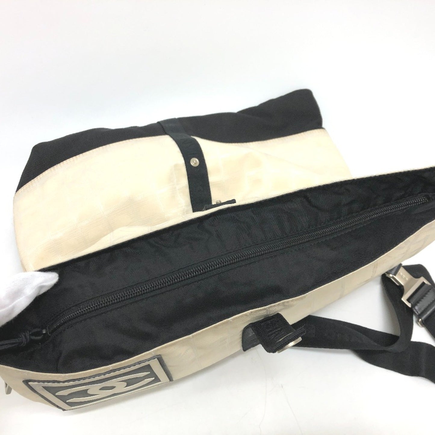 Chanel Sport line Beige Canvas Shoulder Bag