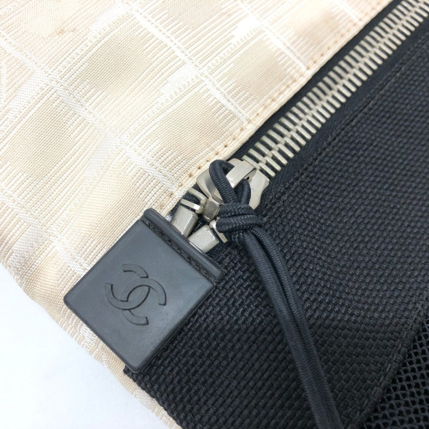 Chanel Sport line Beige Canvas Shoulder Bag