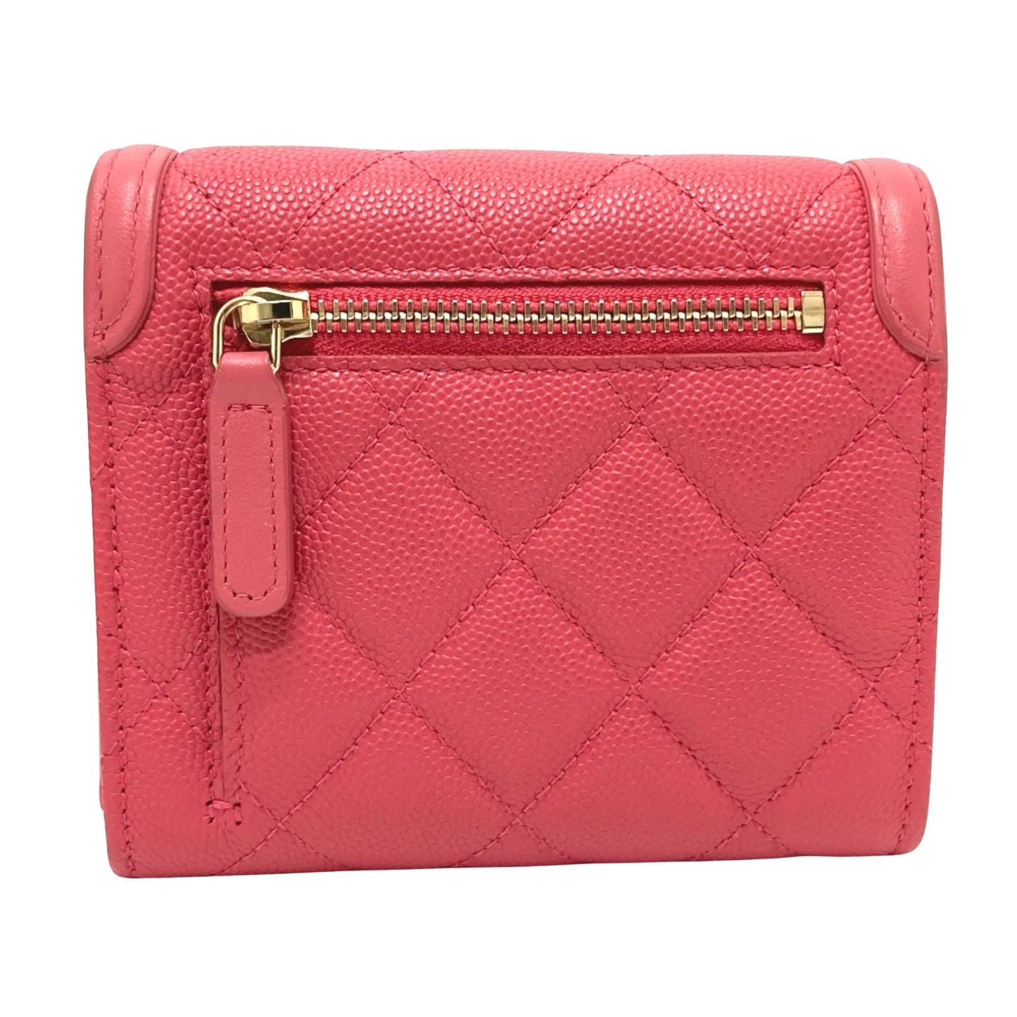 Chanel Logo CC Pink Leather Wallet Accessories