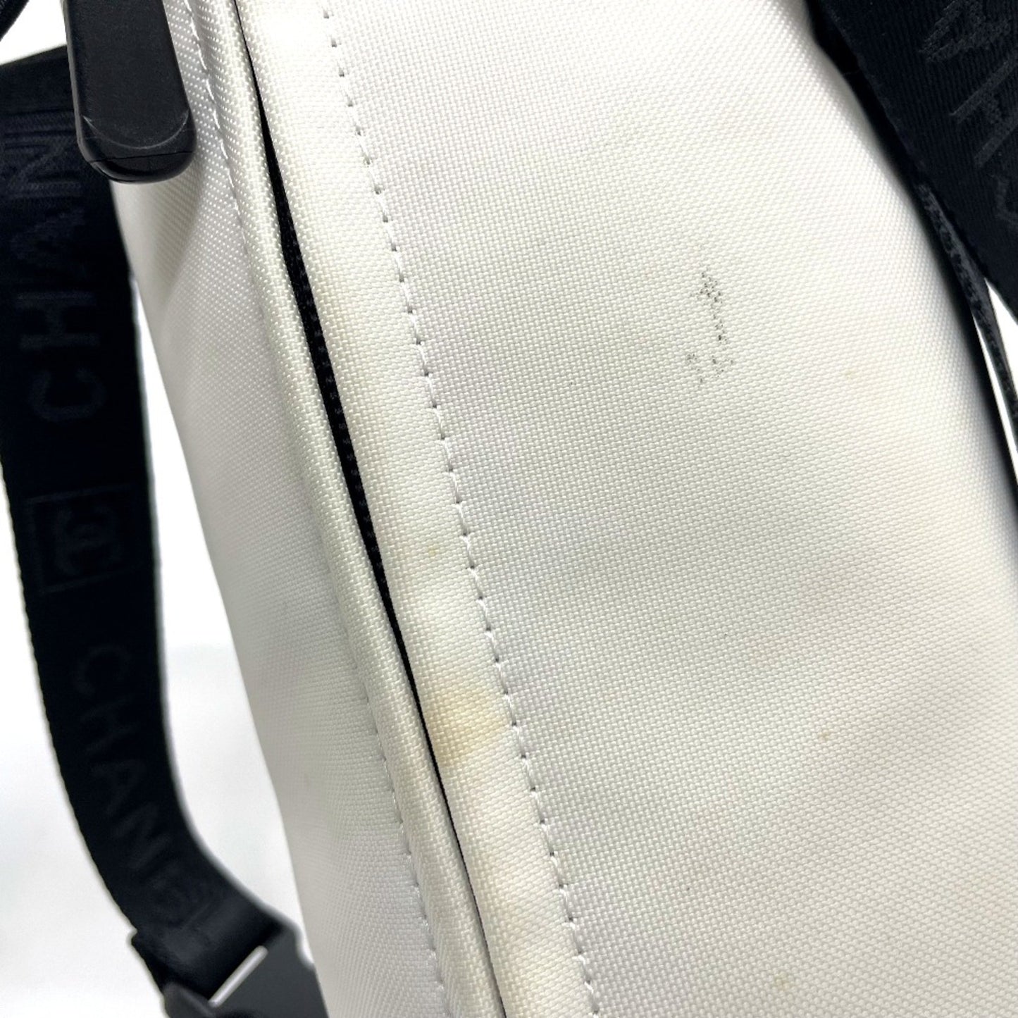 Chanel Sport line White Canvas Shoulder Bag