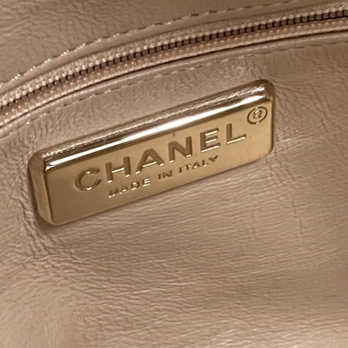 Chanel Luxury line Gold Leather Shoulder Bag