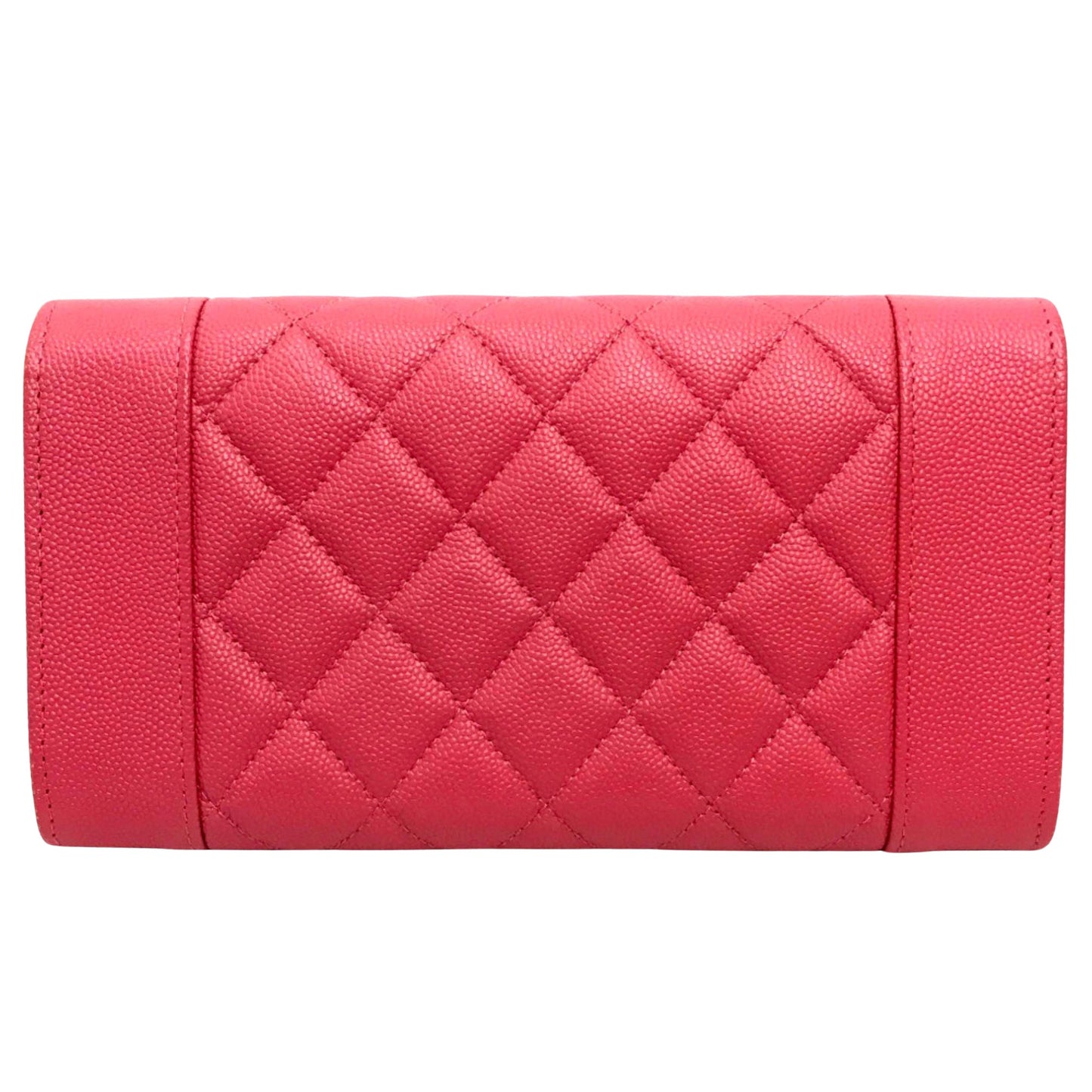 Chanel Matelassé Pink Leather Wallet Accessories