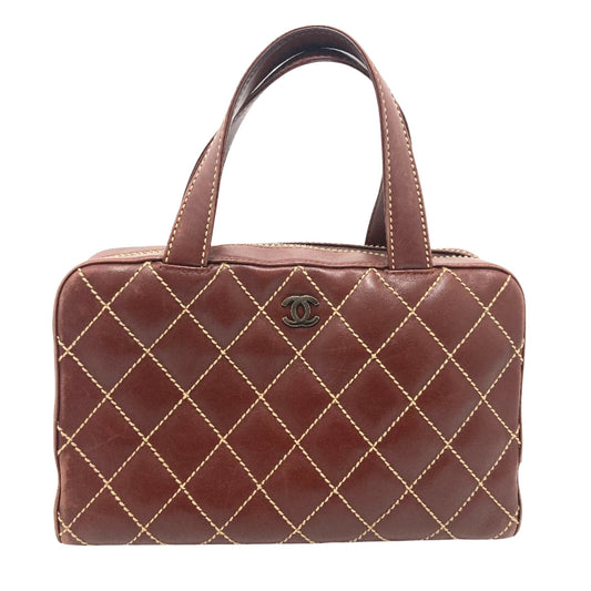 Chanel Wild stitch Brown Leather Hand Bag