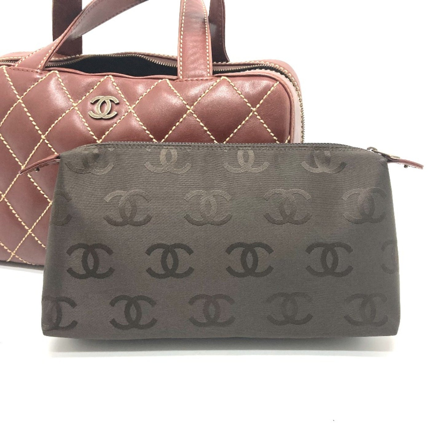 Chanel Wild stitch Brown Leather Hand Bag