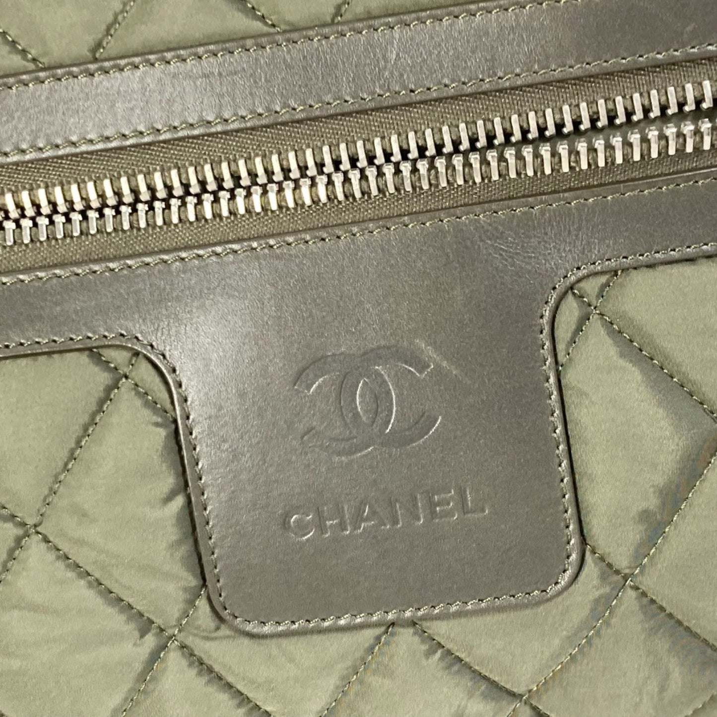 Chanel Coco Cocoon Khaki Synthetic Tote Bag