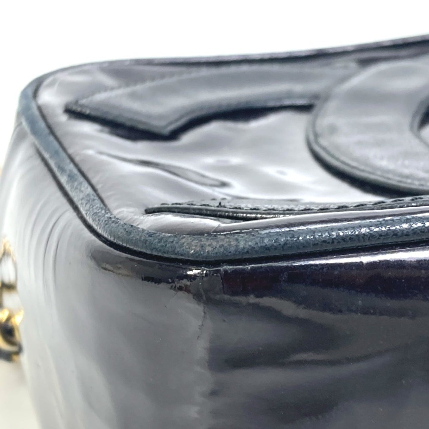 Chanel Camera Black Patent Leather Shoulder Bag