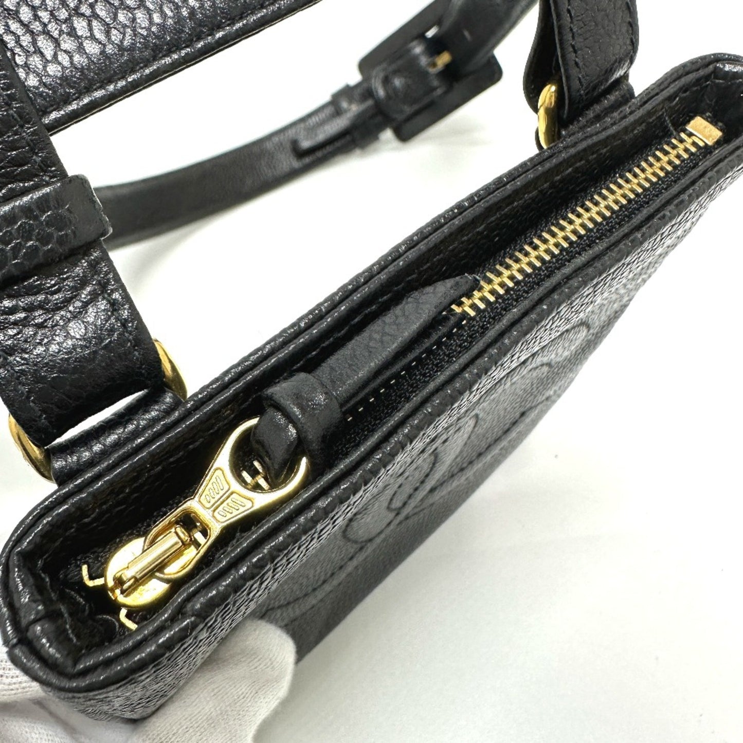 Chanel Logo CC Black Leather Clutch Bag