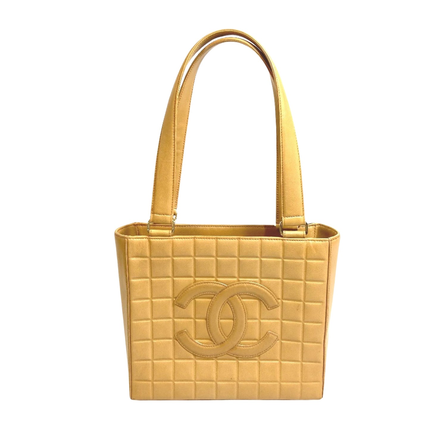 Chanel Chocolate bar Beige Leather Tote Bag