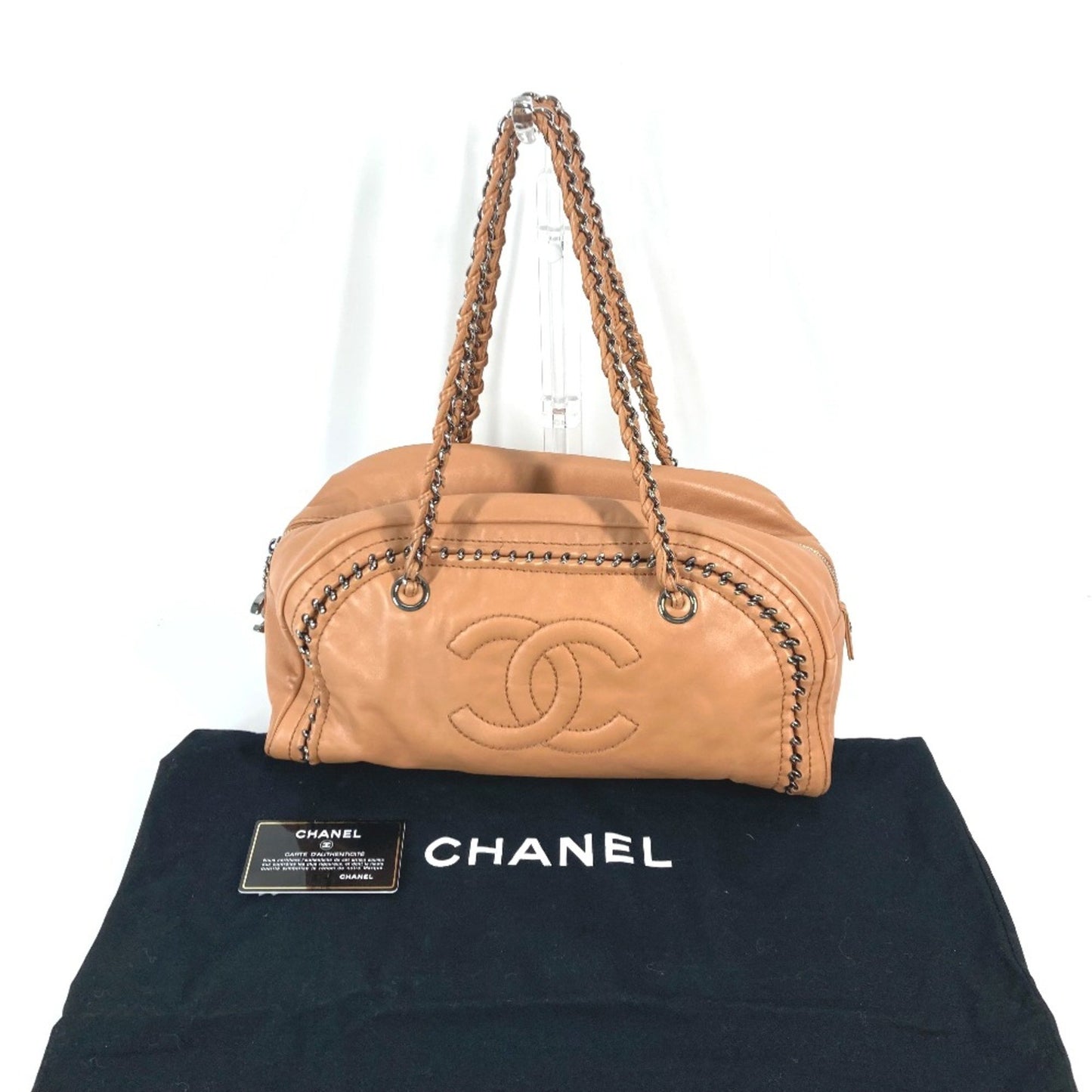 Chanel Luxury line Brown Leather Shoulder Bag