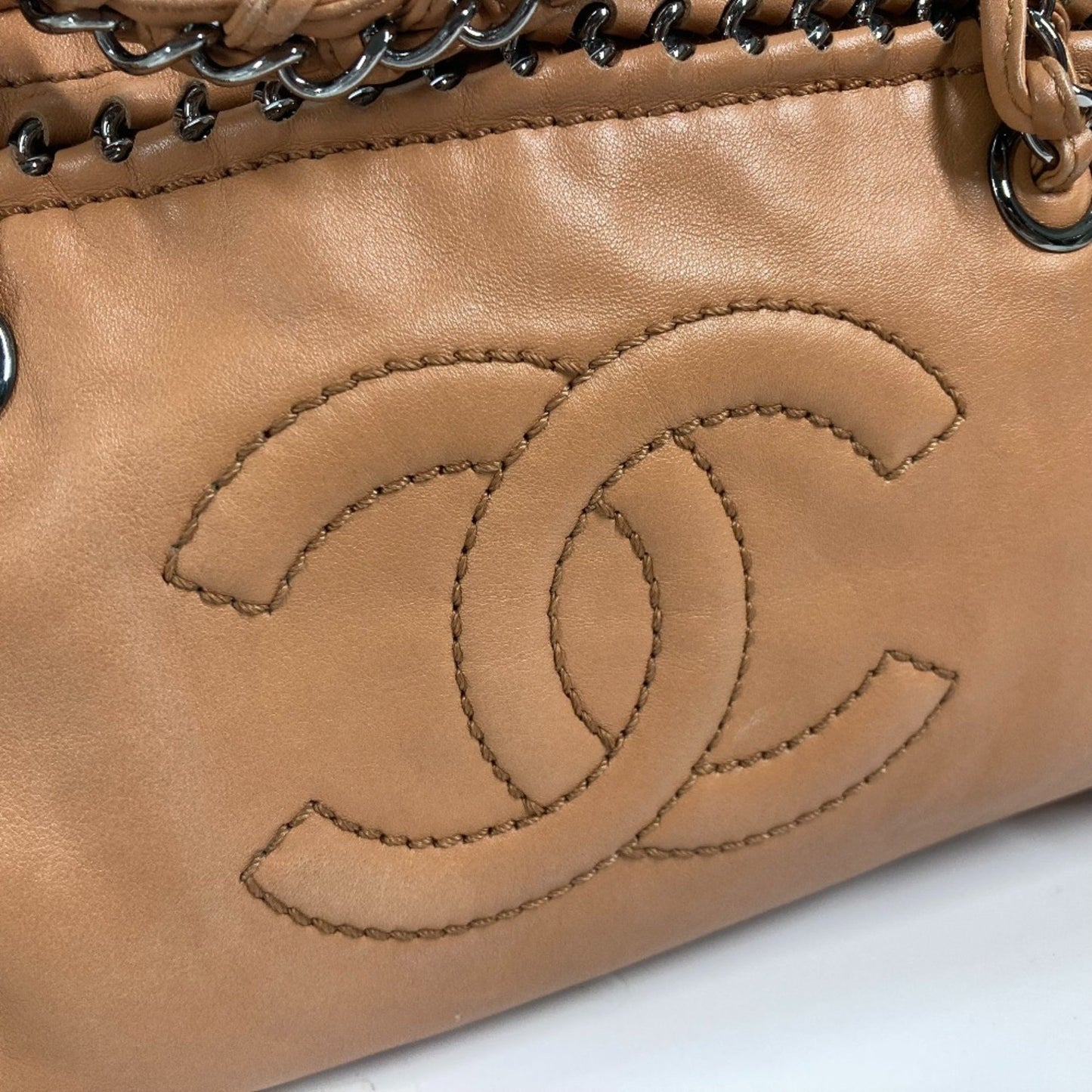 Chanel Luxury line Brown Leather Shoulder Bag