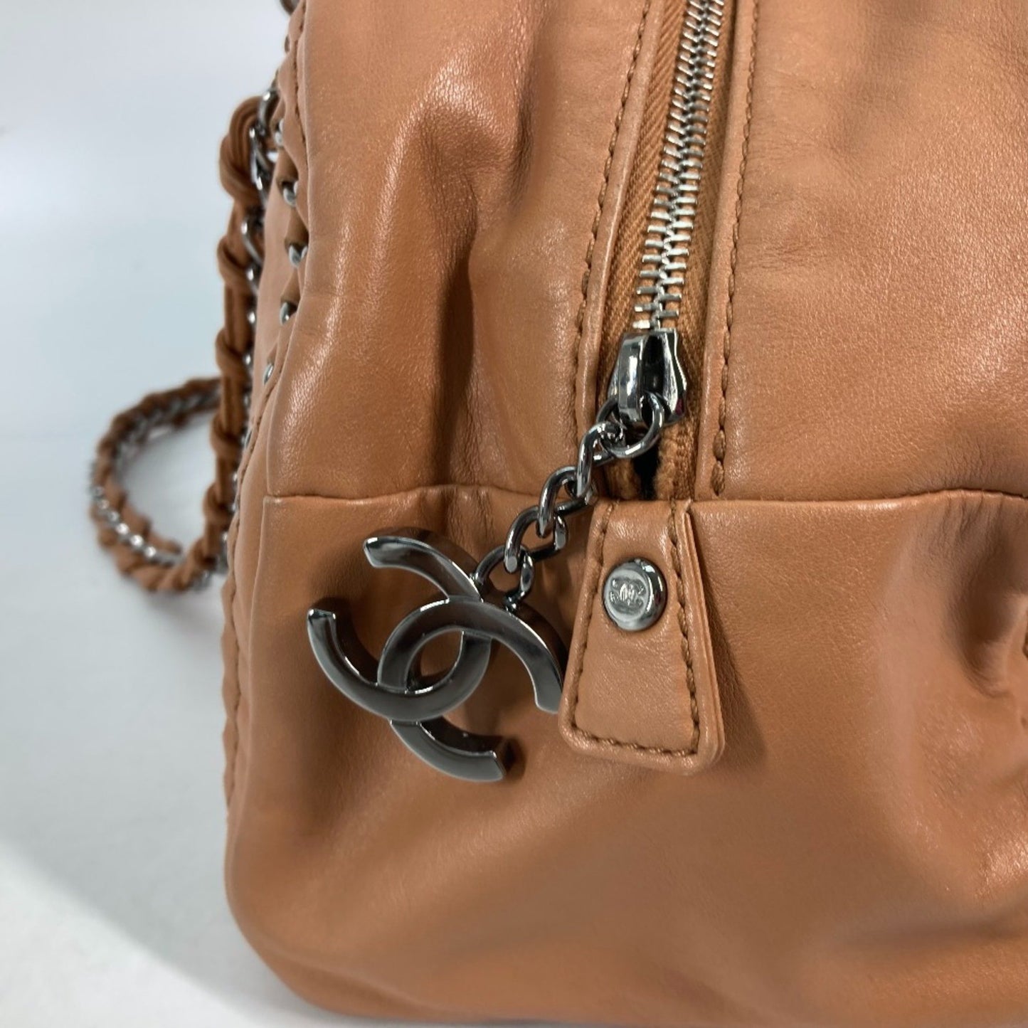 Chanel Luxury line Brown Leather Shoulder Bag