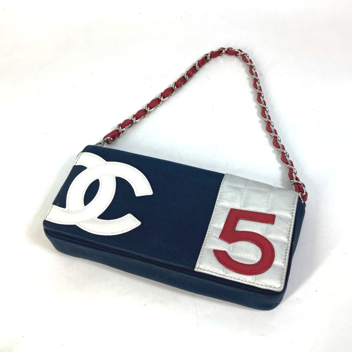 Chanel Numero 5 Navy Canvas Shoulder Bag