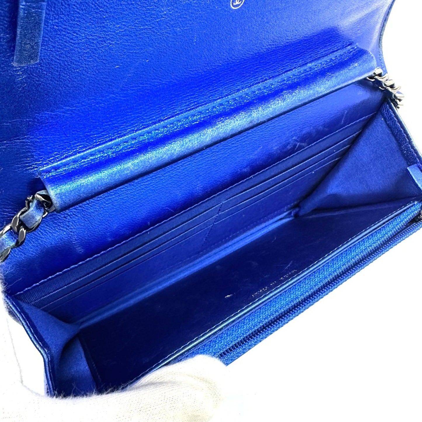 Chanel Boy Blue Patent Leather Shoulder Bag