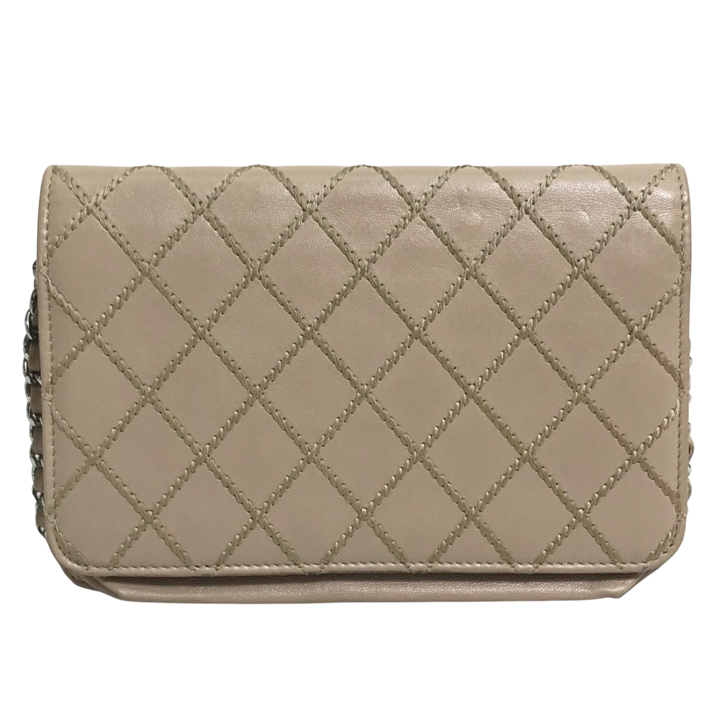 Chanel Wallet On Chain Beige Leather Wallet Accessories