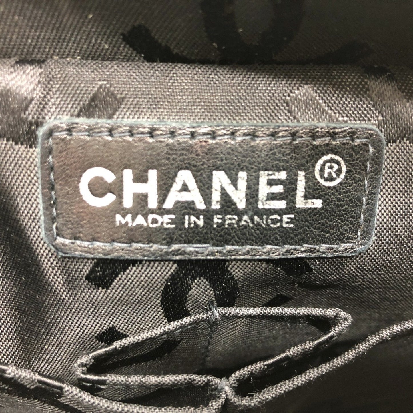 Chanel Chocolate bar Black Cloth Shoulder Bag