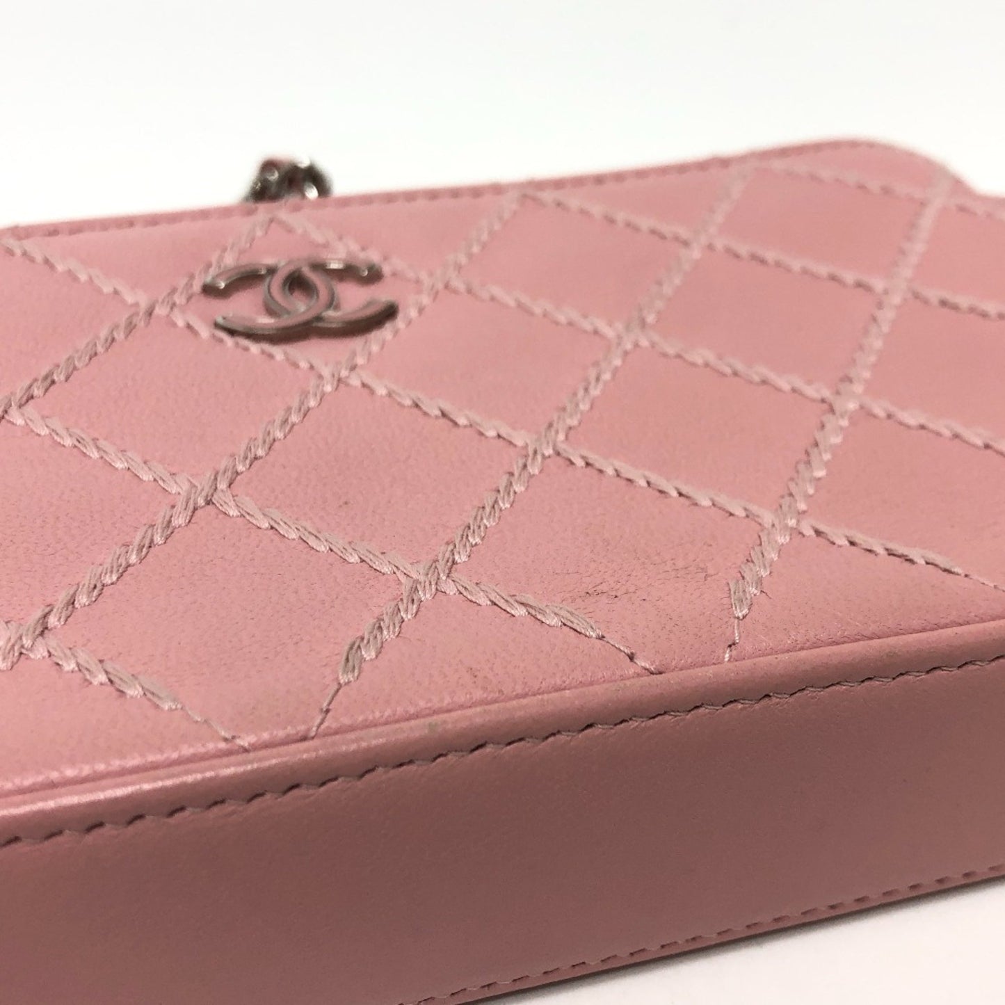 Chanel Coco Mark Pink Leather Shoulder Bag