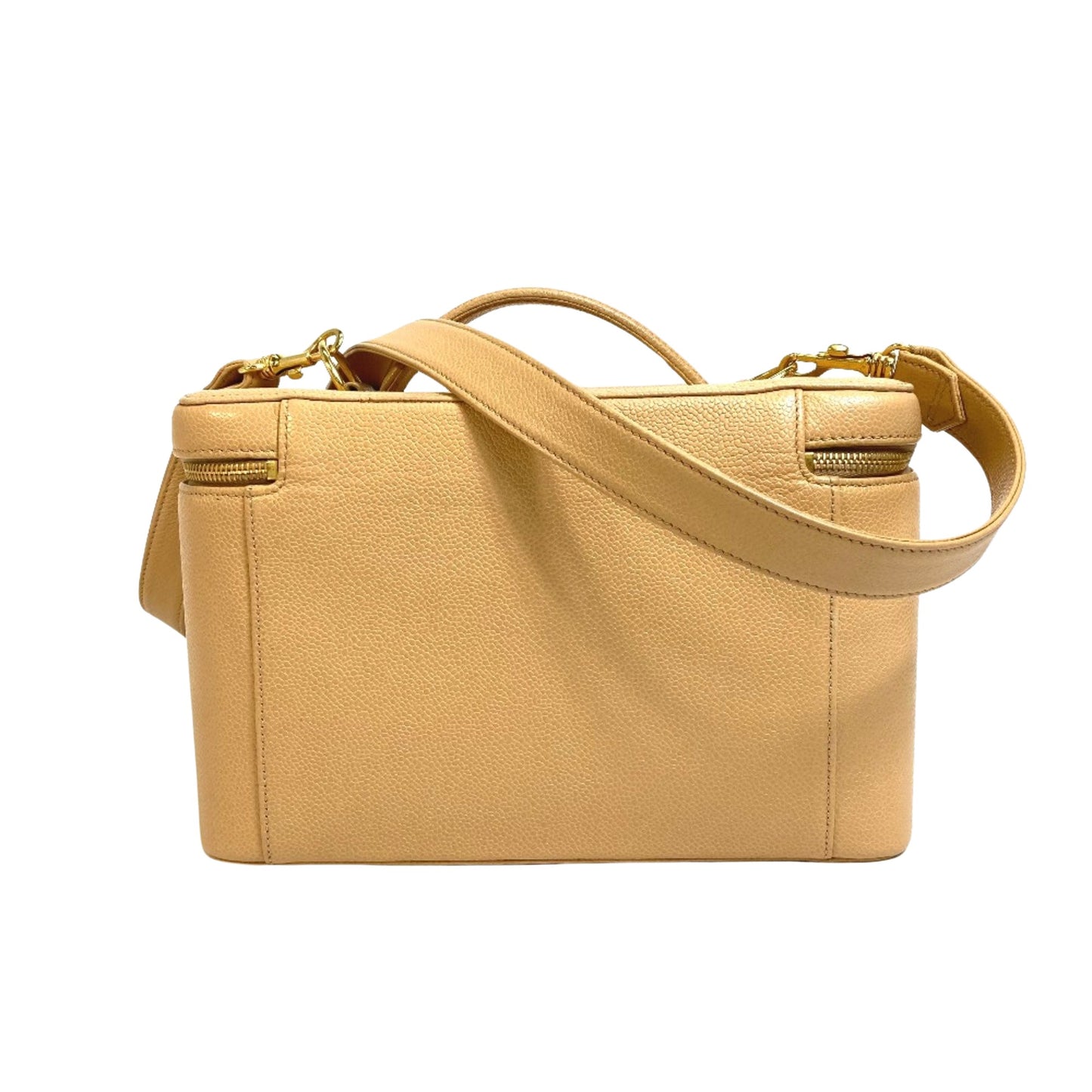 Chanel Vanity Beige Leather Shoulder Bag