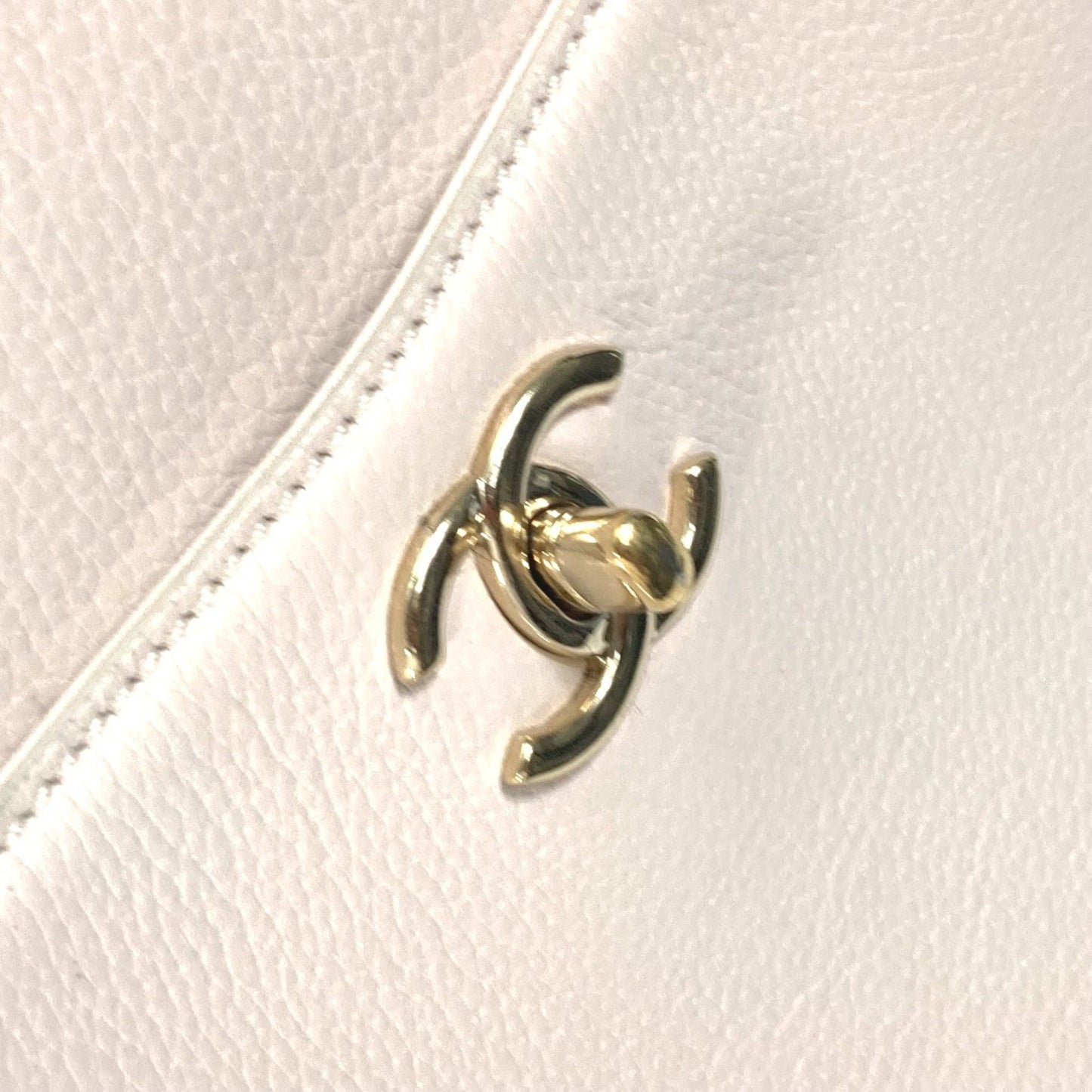 Chanel Cabas Beige Leather Shoulder Bag