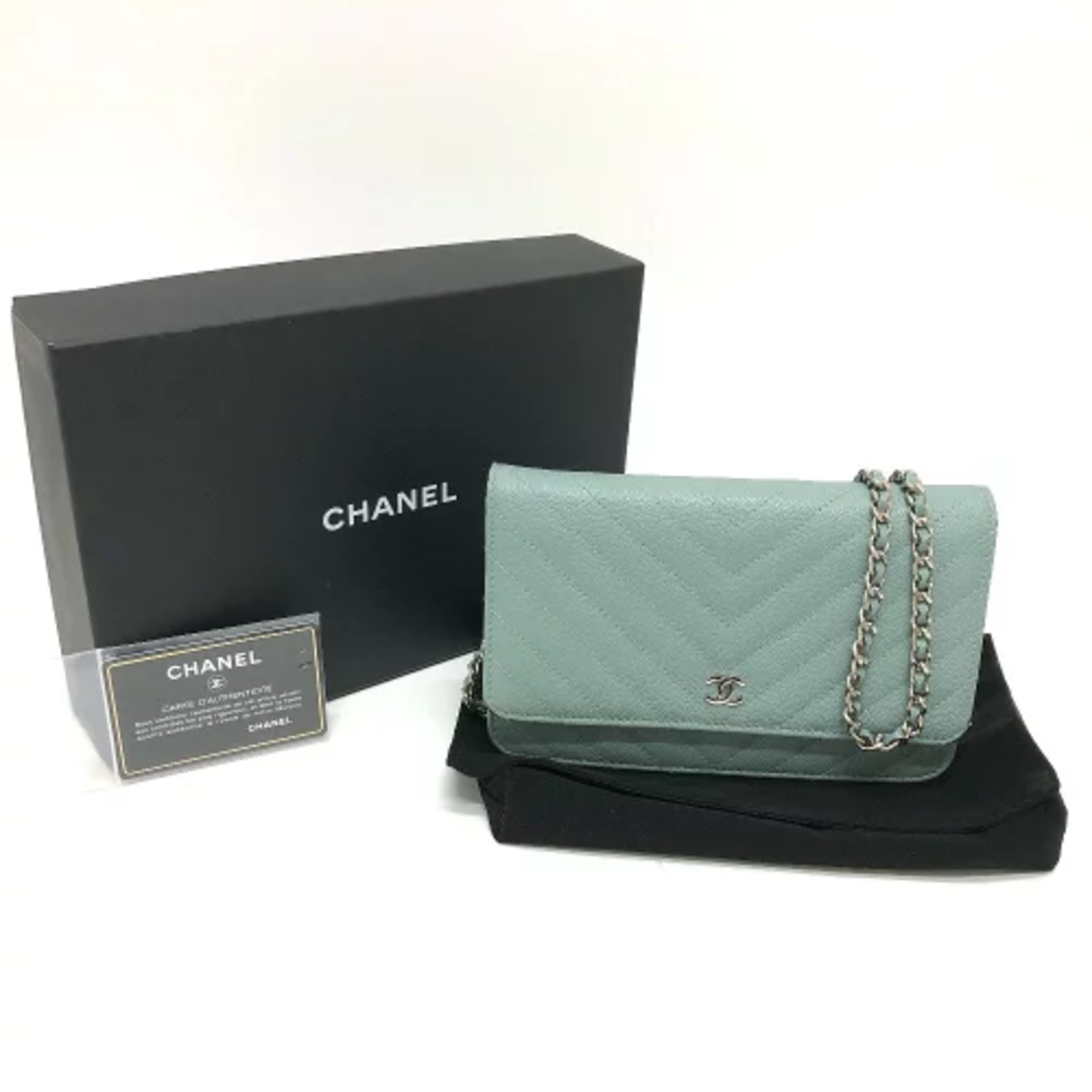 Chanel Wild stitch Turquoise Leather Shoulder Bag