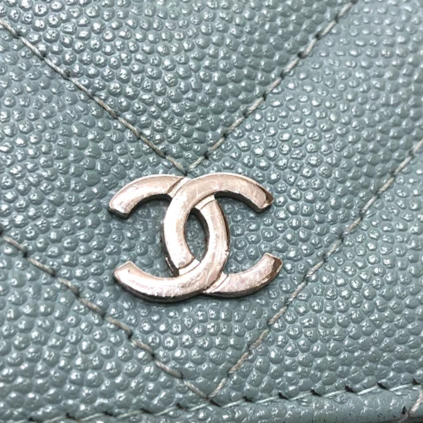 Chanel Wild stitch Turquoise Leather Shoulder Bag