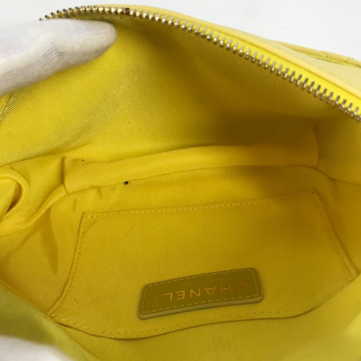 Chanel Matelassé Yellow Leather Shoulder Bag