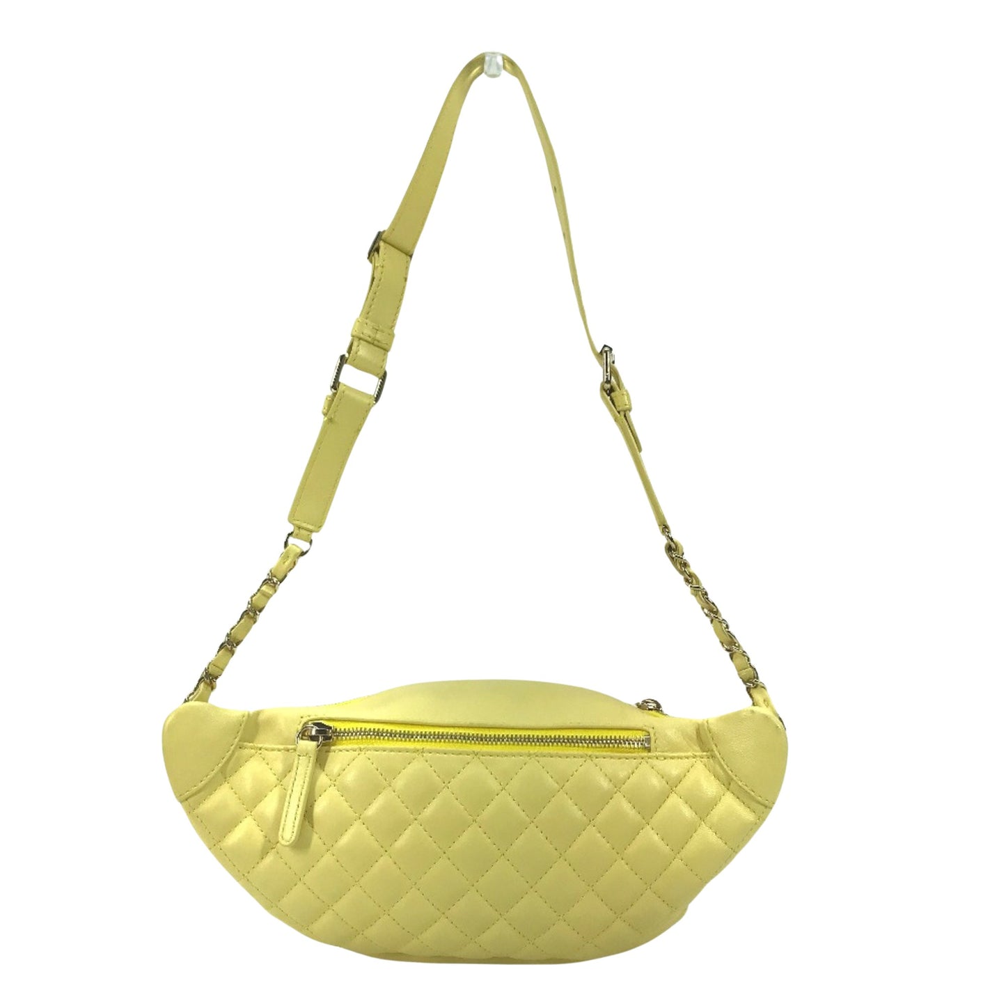 Chanel Matelassé Yellow Leather Shoulder Bag