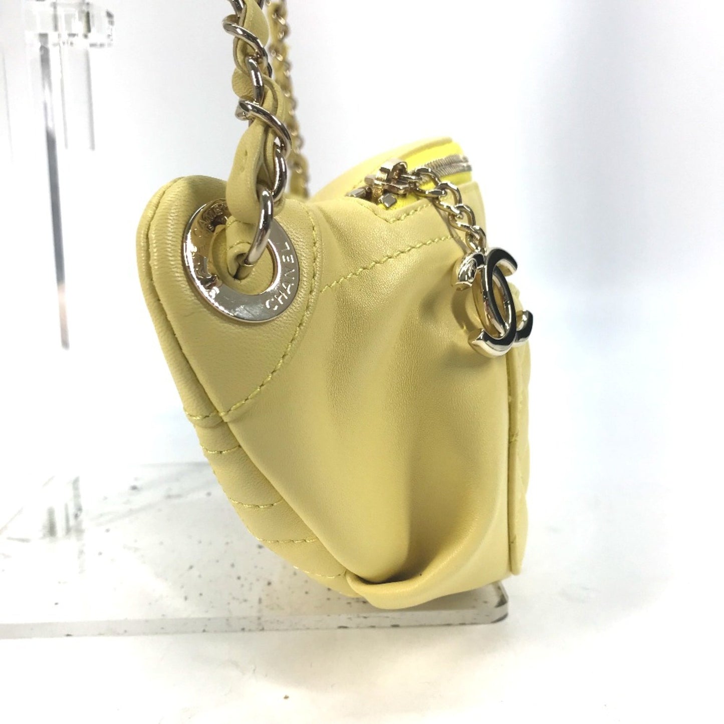 Chanel Matelassé Yellow Leather Shoulder Bag