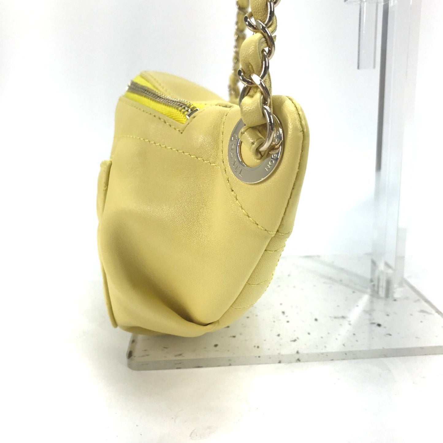 Chanel Matelassé Yellow Leather Shoulder Bag