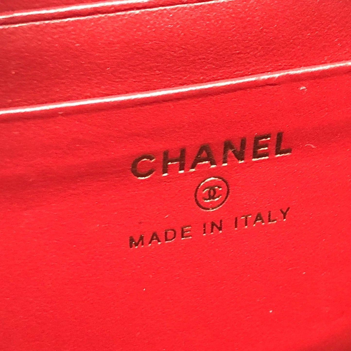 Chanel CC Filigree Red Leather Shoulder Bag