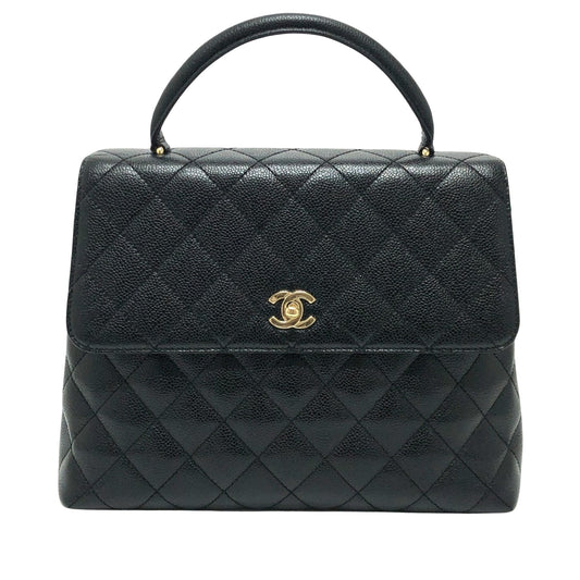 Chanel Coco Handle Black Leather Hand Bag