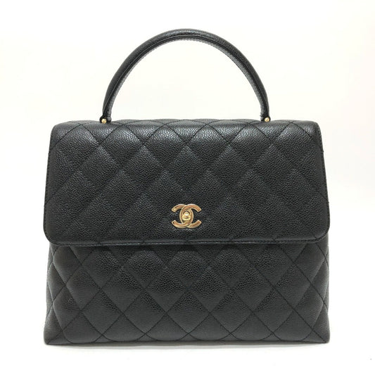 Chanel Coco Handle Black Leather Hand Bag